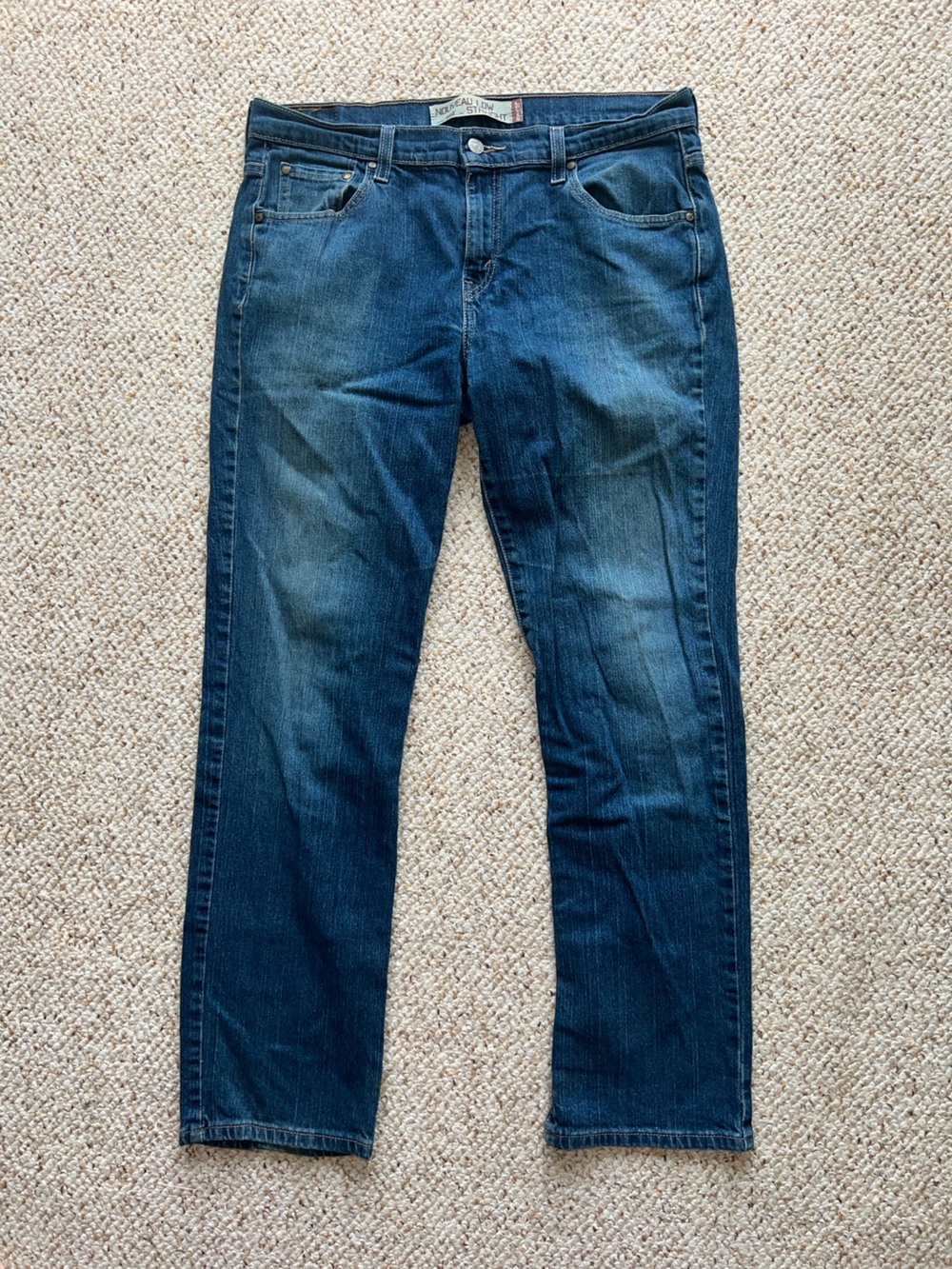 Levi's 12 Cotton Low 505 Straight blue denim jeans